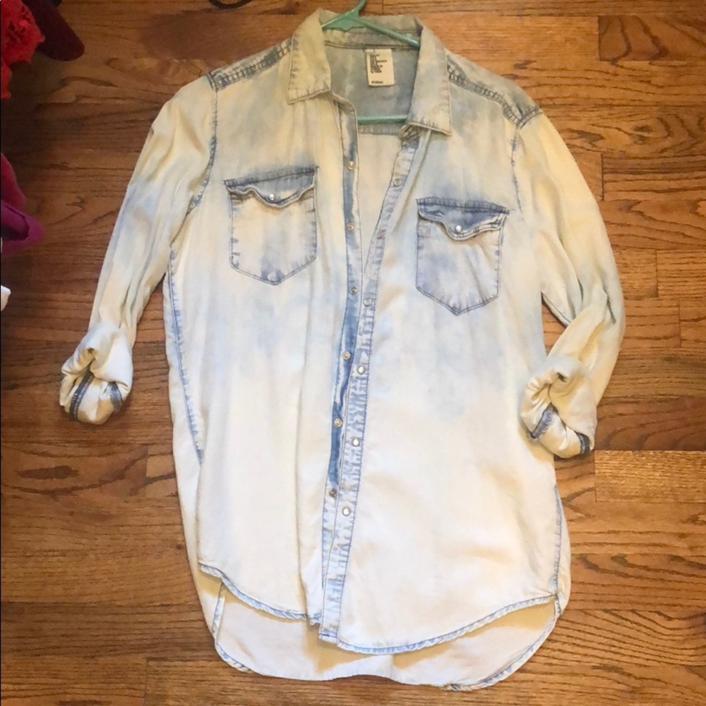 Long button down